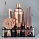 14-Piece Cocktail Shaker Set Bartender Kit with Black Stand, Bar Tool Set for Drink Mixing Bartending Kit Bar Sets Accessories: 750ml(25oz) Shaker, Jigger, Muddler, Cocktail Recipes (Rose Gold) by CozyNest Decor