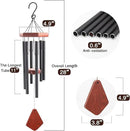 Small Wind Chimes for Outside, Wind Chimes Outdoor Tuned Soothing Melody, Wind Chime for Mom/Housewarming, Black WindChimes Outdoors Decoration.
