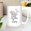 Unique Bison White Coffee Cup Gift For Thanksgiving Anniversary, Personalized Bison Lover Accent Ceramic Mug Gift For Men Women Friends Coworkers, Customized Choose Name Animal Coffee Mug 11 Oz 15 Oz by TinyTreasures Baby Boutique
