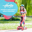 Hurtle 3-Wheeled Scooter for Kids - Wheel LED Lights, Adjustable Lean-to-Steer Handlebar, and Foldable Seat - Sit or Stand Ride with Brake for Boys and Girls Ages 1-14 Years Old by TinyTreasures Baby Boutique