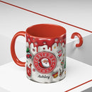 Personalized 3D Effect Christmas Mugs with Names, Santa Claus Coffee Mug, Custom Reindeer Accent Mug Christmas Gifts For Women Men Friends Family Gingerbread Man Mug 11 Oz by TinyTreasures Baby Boutique