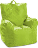 Posh Creations Bean Bag Chair Structured Seat for Toddlers and Kids, Comfy Chair for Gaming, Reading, and Watching TV for Children, Pasadena Chair, Nylon - Lime Green by TinyTreasures Baby Boutique