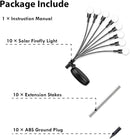 2025 Solar Lights Outdoor Waterproof, 10 Pack Solar Garden Lights, Solar Firefly Lights Outdoor Waterproof, Solar Twinkle Swaying Fairy Light for Yard Patio Pathway Garden Decoration (Cold White) by GreenHaven Gardens