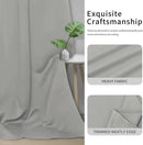 Easy-Going Blackout Curtains for Bedroom, Solid Thermal Insulated Grommet and Noise Reduction Window Drapes, Room Darkening Curtains for Living Room, 2 Panels(42x84 in, Light Gray) by CozyNest Decor