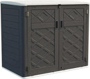 KINYING Larger Outdoor Storage Shed Weather Resistance, Resin Sheds & Outdoor Storage for Garden, Patios, Backyards, 48 Cu.Ft Tool Shed for Garbage Cans, Lawn Mower, Garden Tools,Black by GreenHaven Gardens