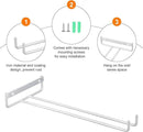 uxcell 5Pcs Wine Glass Rack, 10.43 Inch Iron Wine Glasses Rack Under Cabinet Stemware Rack - Wall Mountable Wine Glass Holder Storage Hanger for Bars Coffee Restaurants Kitchens, Silver by CozyNest Decor
