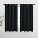 NICETOWN Blackout Curtains for Windows 54 inch Length - Solid Thermal Insulated Grommet Light Reducing Panels Window Treatment for Living Room (Black, 2 Panels = 92" Wide) by TinyTreasures Baby Boutique