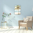 LURENCZH Tropical Beach Canvas Wall Art Seaside Palm Tree Picture Wall Decor Ocean Scenery Painting Prints for Bathroom Decor Framed(Beach-1,16.00" x 24.00") by CozyNest Decor
