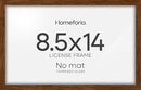 Homeforia 8.5x14 Marriage License Frame Brown, High End Dark Oak 8.5 x 14 Certificate Frames, 8.5by14 Walnut Wood Frame for Wall & Tabletop, 8.5 by 14 Wooden Frames, Tempered Glass, Wall Kit, Set of 1 by CozyNest Decor