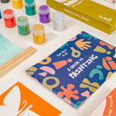 Sculpd Kids Painting Kit, Paint Craft Set for Kids Age 4 to 6, Includes 10 Colour Paint Set, 4 Paint Pens, 2 Canvases, Easels, Magnetic Picture Frame, Additional Art Supplies and Free Guidebook by TinyTreasures Baby Boutique
