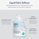 The Clean People Liquid Fabric Softener - Softens & Removes Static Cling - Vegan (50 Fl Oz, Fresh & Clean) by TinyTreasures Baby Boutique