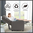 BestMassage | Recliner Chair | No Massage Function | Pu Grey | with Lumbar Support, Adjustable Push Back, Wide Armrests, Footrest & Padded Seat | Easy Assembly | for Living Room, Home Theatre by CozyNest Decor