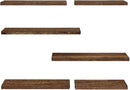 AMADA HOMEFURNISHING Long Wall Shelves, Rustic Farmhouse Floating Shelves for Bedroom, Bathroom & Living Room, Brown by TinyTreasures Baby Boutique