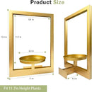 Picture Frame Plant Holder, Window Planter Hanger Shelves,Wall Mount Plants shelf Indoor Outdoor, Metal Hanging Planters Stand Decor,Modern Floating Ornament Rack Art for Home & Garden (Gold 2pc) by GreenHaven Gardens