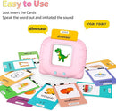 Educational Learning Toys - 520 Sight Words Talking Flash Cards, Autism Sensory Toys, Pocket Speech for Toddlers, Birthday Gift for 1 2 3 4 5 6 Year-Old Girls, Pink by TinyTreasures Baby Boutique