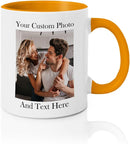 Custom Photo & Text Mug Add Personalized Text, Upload Your Image Personalized 11.5oz Mug Choose From Various Designs The Suitable Gift for Parents (C02 TEXT & PHOTO) by TinyTreasures Baby Boutique