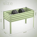 Raised Garden Bed with Legs, 48×24×32in Large Galvanized Elevated Planter Box, Metal Raised Beds for Gardening Backyard Patio Balcony, 400lb Capacity (Olive Green) by GreenHaven Gardens
