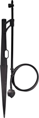 Raindrip 173CPUB, Adjustable Flow Micro Sprinkler Assembly, Quarter-Circle Pattern, Fan Spray, 1/4-Inch Clamp N Pierce® Inlet, Riser & 13-Inch Stake, Drip Irrigation Emitters for Drip Irrigation Gardening Systems, Black by GreenHaven Gardens