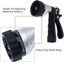 GREEN MOUNT Water Hose Nozzle Spray Nozzle, Metal Garden Hose Nozzle with Adjustable Spray Patterns, Perfect for Watering Plants, Washing Cars and Showering Pets by GreenHaven Gardens