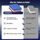Washing Machine Cleaner Tablets 28 Pack for HE Top Load - Eco Friendly Washer Machine Cleaning Tablets - 3 Layers Septic Safe Wash Machine Full Deodorizer Descaler Protector - 1 Plus Year Supply