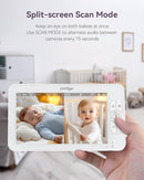 7" Split-Screen Baby Monitor with 2 1080P Cameras, 720P HD No WiFi Monitor with a Flexible Bracket, Video Baby Monitor with Camera and Audio, 2 Way Audio, Remote PTZ, Auto Night Vision by TinyTreasures Baby Boutique
