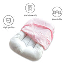 Hooyax Muslin Baby Lounger Cover Soft Organic Cotton Slipcover Fits Newborn Lounger for Baby Boys and Girls (Pink) by TinyTreasures Baby Boutique