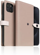 D8 Edition Full Grain Leather Wallet Case for iPhone 15 - [2-in-1] Handcrafted Detachable Diary Style with Magnetic MagSafe Back Cover and Snap Closure, Gift Box Included (Light Cream) by TinyTreasures Baby Boutique