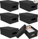 6PCS Photo Storage Box for 4"x6" Photos,10.2“ x 6.5“ x 4.7“ Picture Box Store and Protect Pictures,Documents Black by TinyTreasures Baby Boutique