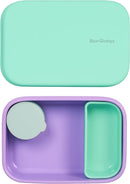 BLUE GINKGO Silicone Lunch Box Set – Durable Heavy-Duty Silicone Bento Box, Microwave, Freezer, Dishwasher Safe – Airtight, BPA Free (Made in Korea, Purple) by TinyTreasures Baby Boutique