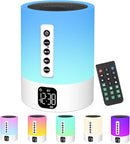Alarm Clock Bluetooth Speaker, Night Light White Noise Machine Touch Bedside Lamp with Alarm Clock for Kids Multi-Color Changing Night Light Xmas Gifts for Teenage Girls Boys Women Teen Girl Gifts by TinyTreasures Baby Boutique