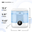 Dreo Humidifiers for Bedroom, 6L Top Fill Quiet Supersized Cool Mist Humidifier for Large Room, 60 Hour Runtime, Ultrasonic Humidifiers for Home, Baby, Plant, Indoor, Night Light, Blue by TinyTreasures Baby Boutique