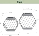 Grand patio Outdoor Leiden LED Solar Hexagon Wall Sconce Planter, with Dusk to Dawn Sensor Decor Wall Lighting for Garage Doorway Patio Yard, Cement Grey (L-Linear) by GreenHaven Gardens