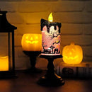 Eldnacele Halloween Snow Globe Candles Lighted Lamp, Battery Operated Spinning Water Glittering Tornado Flameless Candles Table Centerpiece for Halloween Decoration Indoor(Ghost) by CozyNest Decor
