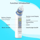 Electric Nasal Aspirator for Baby, Nose Aspirator for Toddlers, Rechargeable Baby Nose Sucker, Nose Cleaner with 3 Silicone Tips, 5 Suction Levels, Music and Light Soothing Function，Blue by TinyTreasures Baby Boutique