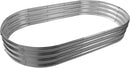 72X36X12 Inches Oval Galvanized Metal Garden Raised Bed/Plant Box for Planting,36 Inches Diameter Metal Fire Pit Ring,Small Animal Fence-3 in 1 Modular Design in Silver (6X3X1 FT, Oval) by GreenHaven Gardens
