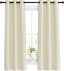 NICETOWN Room Darkening Beige Curtains for Living Room - Window Treatment Thermal Insulated Solid Grommet Blackout Vertical Drapes for Bedroom (W37 x L63, Set of 2) by TinyTreasures Baby Boutique