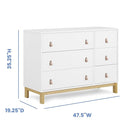 GAP babyGap Legacy 6 Drawer Dresser with Leather Pulls and Interlocking Drawers - Greenguard Gold Certified, Bianca White/Natural by TinyTreasures Baby Boutique