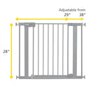 Safety 1st Easy Install Baby Gate for Doorways, Auto-Close Pressure-Mounted Magnetic Latch, Indoor Dog Gates, No Drilling, Fits 29"-38", Grey by TinyTreasures Baby Boutique