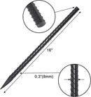 VVOKGO Rebar Stakes 16 Inches Ground Concrete Form Stakes (54pcs), Straight Metal Spikes Heavy Duty with Chisel Point End, 5/16" Diameter Steel Anchors for Fence, Concrete Timber, Garden Plants, Black by CozyNest Decor