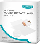 Dimora Silicone Wound Contact Layer, Non-adhering Dressing, Transparent Wound Dressing Pads, 3in x 4in (7.5cm x 10cm), 10 pcs by TinyTreasures Baby Boutique