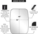 ANDY STAR Black Oblong Mirror, 36x48 Inch Black Oval Mirror for Bathroom with Stainless Steel Metal Frame, Wall Mouned for Bathroom, Living Room, Entryway by CozyNest Decor