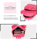 KL928 Girls Bowknot Polka Dot Cute Mini Backpack Small Daypacks Convertible Shoulder Bag Purse for Women by TinyTreasures Baby Boutique