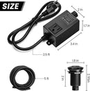 Garbage Disposal Air Switch Kit for SinkTop Waste Disposal with Stainless Steel Black Short Air Button by Briidea by CozyNest Decor
