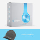LilGadgets Connect+ Pro Wired Kids Headphones for School w/Microphone, Volume Limiting & Noise Reduction Over-Ear Headset with Cord, SharePort Technology & SoftTouch Padding, Blue Headphones for Kids by TinyTreasures Baby Boutique