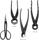 Wazakura Made in Japan 6PCS Bonsai Professional Tool Kit with Roll Bag: Japanese Yasugi Steel Satsuki Bonsai Scissors, Concave Branch Cutter, Knob Cutter, Jin Plier, Wire Cutter, Root Cutter by GreenHaven Gardens