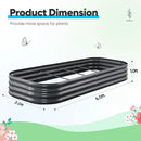 Quictent Galvanized Raised Garden Bed Kit, 6x3x1 ft Oval Metal Planter Box for Vegetables, Dark Grey by GreenHaven Gardens