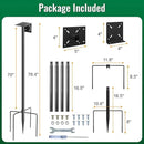 Bird Feeder Pole, 76in Adjustable Bird House Pole for Outdoors, Heavy Duty Smart Feeder Pole Mount Kit for Feeders, Birdhouse, Weather Station, Birdwatching by GreenHaven Gardens