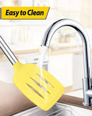 Pack of 2 Silicone Solid Turner, Non Stick Slotted Kitchen Spatulas, High Heat Resistant BPA Free Cooking Utensils, Ideal Cookware for Fish, Eggs, Pancakes(Yellow) by CozyNest Decor