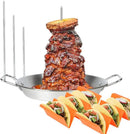 Stainless Steel Vertical Gyro Spit for Oven - Gyro/Shawarma Skewer Stand, Gyro Plate/Pan for Chicken, Meat, Kebabs -Home Use by GreenHaven Gardens