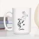 Ladybug Accent Ceramic Teacup, Personalized Ladybug Lover Coffee Mug Gift For Family Friends Besties Sibling, Cute Ladybugs Coffee Cup 11 15Oz, Customized Name Ladybugs White Coffee Cup For Birthday by TinyTreasures Baby Boutique